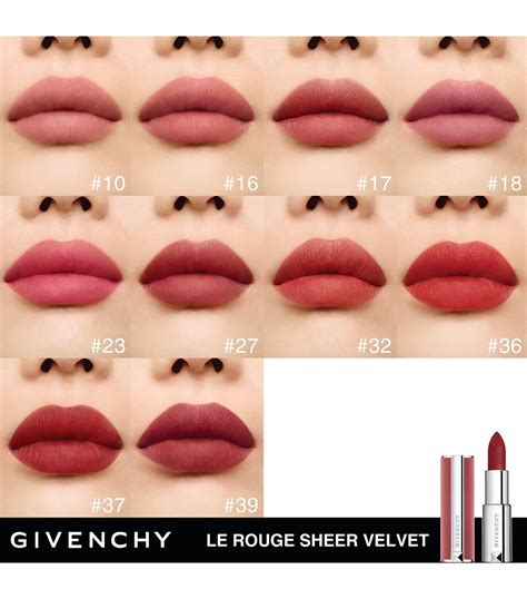 givenchy sheer velvet 16|givenchy le rouge shades.